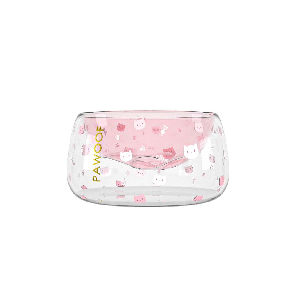 cat glass bowl, cat bowl,antanti vomiting cat bowl – PAWOOF